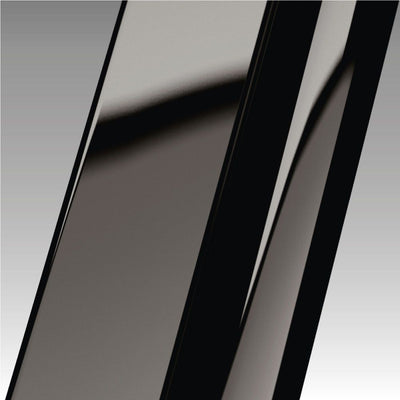 Novellini Side Fixed Panel in Shiny Black Chrome For Shower Door N180 G+F Inline