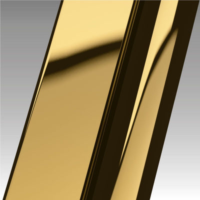 Novellini Side Fixed Panel in Shiny Gold For Shower Door N180 G+F Inline