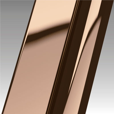 Novellini Side Fixed Panel in Shiny Red Gold For Shower Door N180 G+F Inline