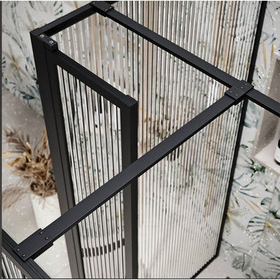 Hopper Matt Black Shower Screen T-Junction Support Bar Extension N23