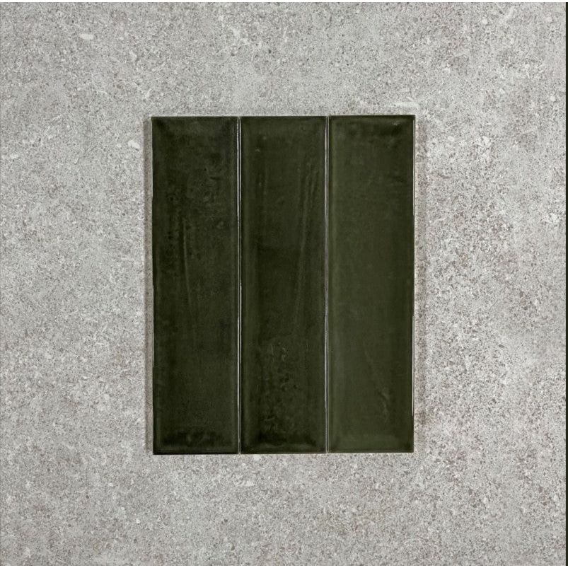 Tulsa Oliva Gloss Ceramic Brick Tile – 75x300mm