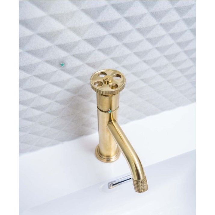 Alpha Brushed Gold Basin Mixer Tap