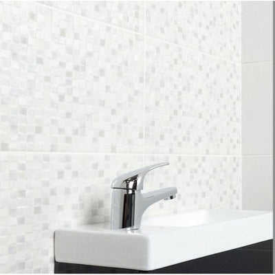 Walsenburg Blanco Ceramic Mosaic Effect Tile 250 x 500mm