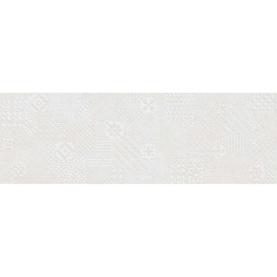 Carson Matt White Decor Ceramic Tile - 1200x400mm - N23