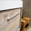 Hermoine 500mm Wall Mounted Vanity Unit & Basin - Light Sawn Oak Effect