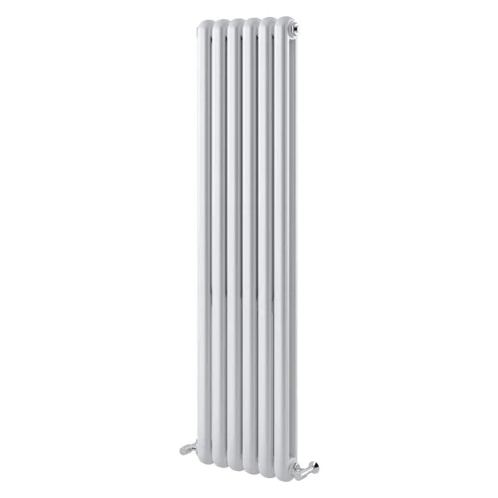 Wyoming White Vertical Column Radiator - 1500x380mm