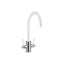 Prima+ Swan Neck Dual Lever Mixer Tap - White BPR704