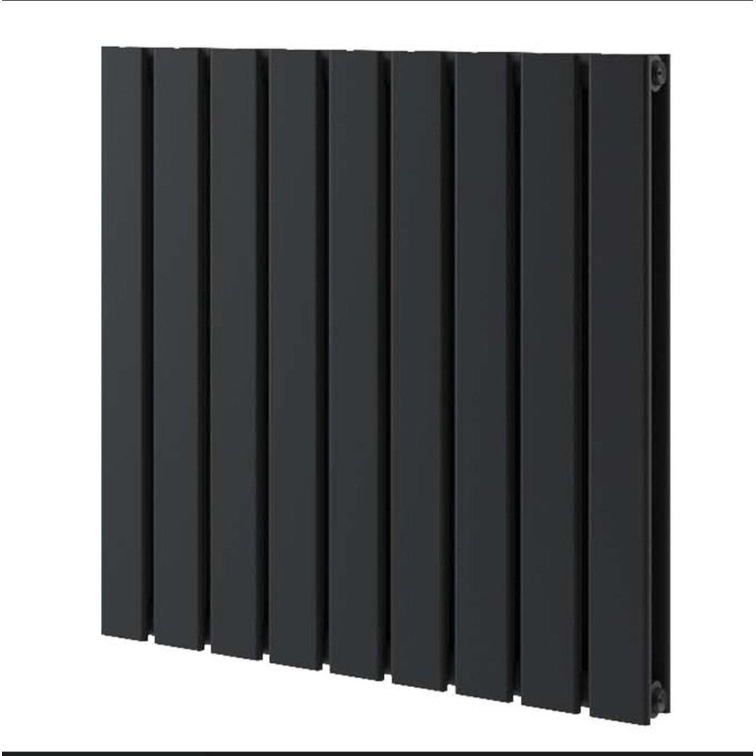 Michigan Black Double Horizontal Flat Panel Radiator - 600 x 680mm