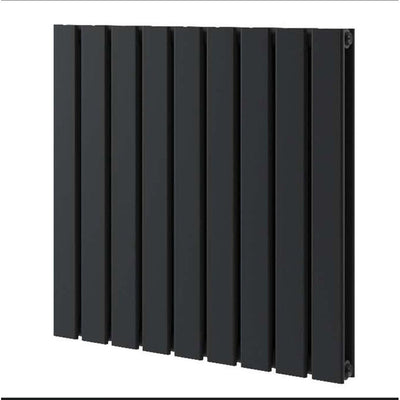 Michigan Black Double Horizontal Flat Panel Radiator - 600 x 680mm