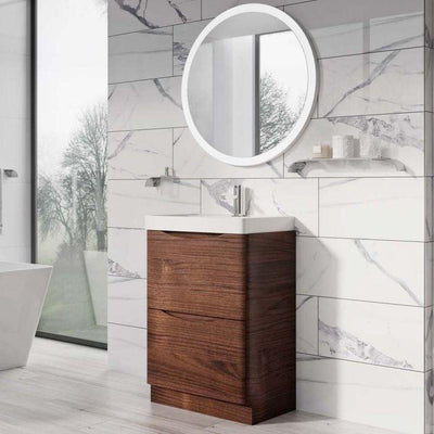 Montana 600mm Floorstanding Vanity Unit in Rosewood & Resin Basin