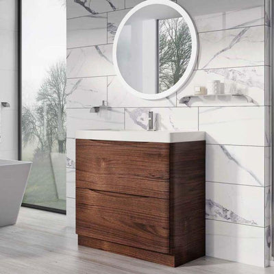 Montana 900mm Floorstanding Vanity Unit in Rosewood & Resin Basin