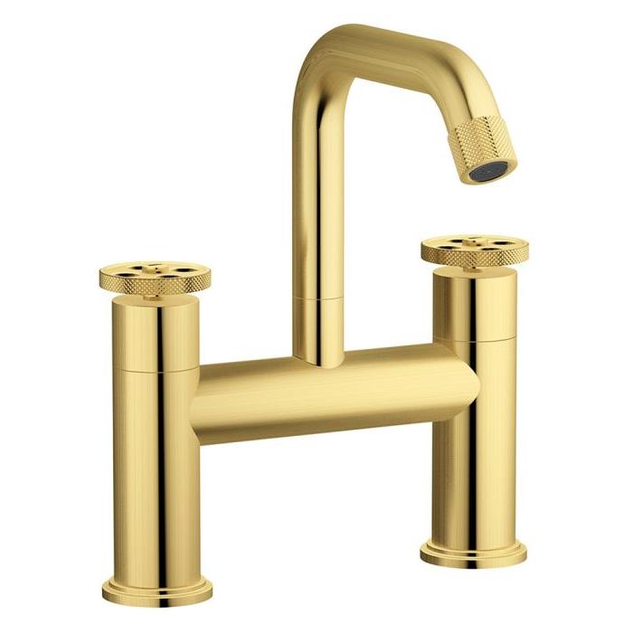 Alpha Brushed Gold Bath Filler Tap