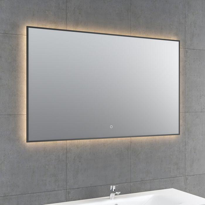 Anderson Rectangular Black Backlit LED Mirror - 1200x550mm