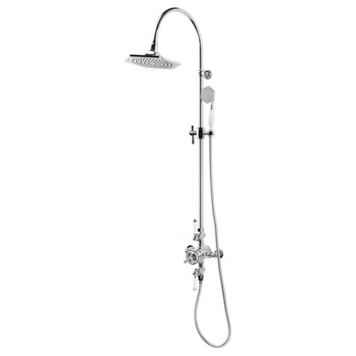 Avondale Traditional Thermostatic Shower Pack - Dual Outlet - Chrome