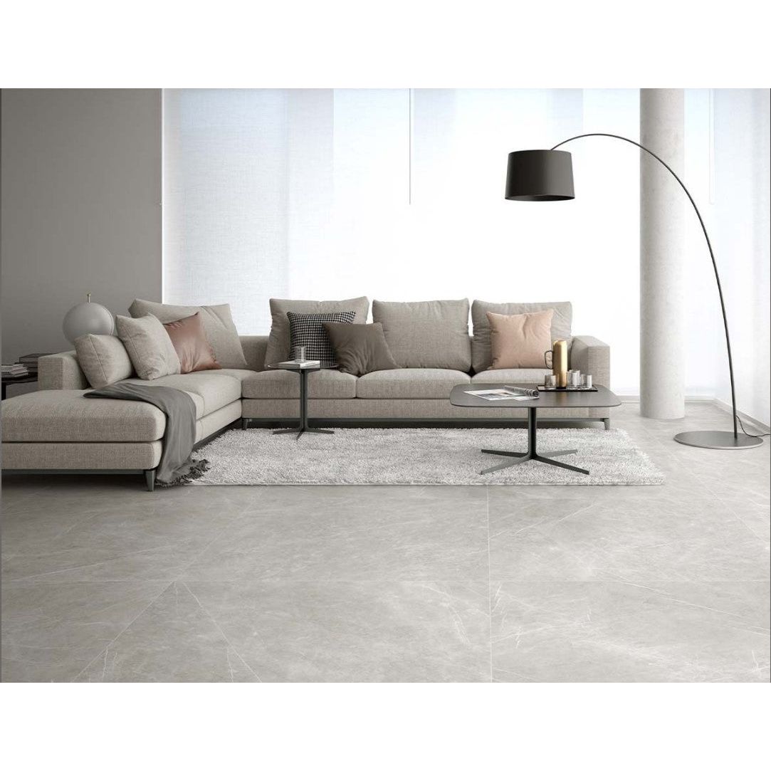 Boulder Light Grey Matt Porcelain Tile – 600x600mm