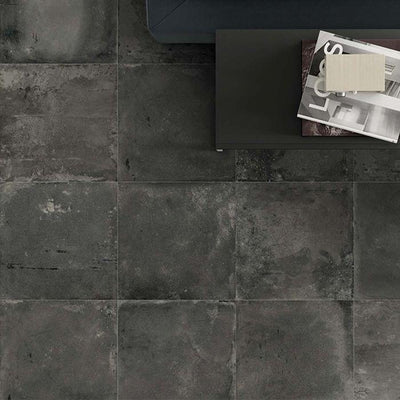 Buffalo Anthracite Concrete Plain Porcelain Tile 500 x 500mm