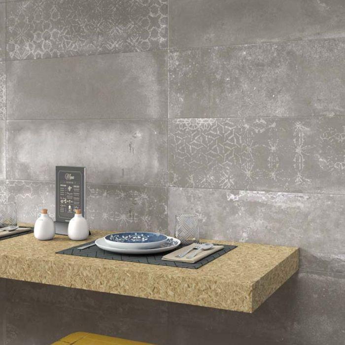 Buffalo Taupe Concrete Patterned Ceramic Tile 250 x 750mm