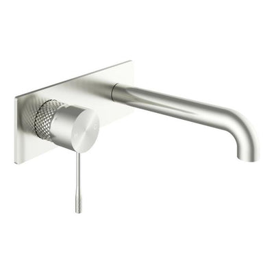 Chelsea Textured Wall Mounted Basin Tap - Nickel