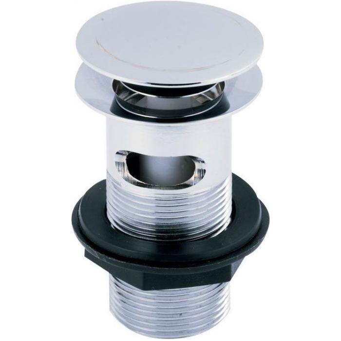 Chrome Basin Push Button Waste - Slotted | Interiors Home Stores