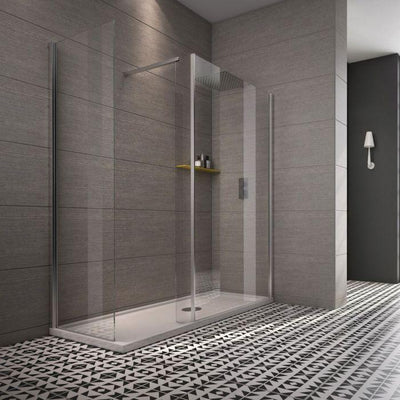 Clover Walk In Shower Enclosure Chrome- 1500 x 800mm