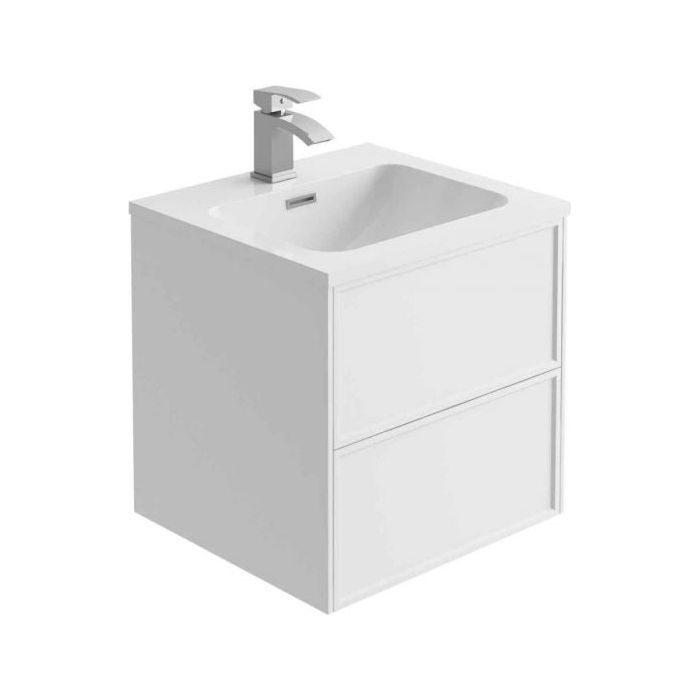 Cumbria 500mm Wall Hung Vanity Unit in Matt White