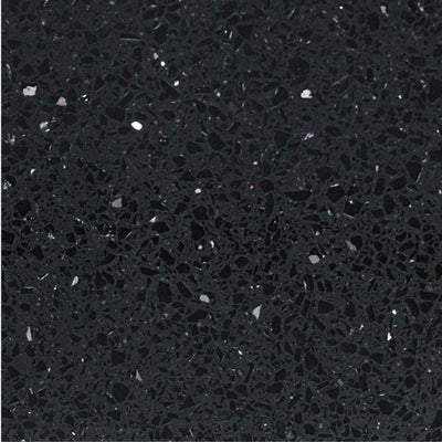 Fontana Quartz Stone Midnight Black Tile 300 x 600mm