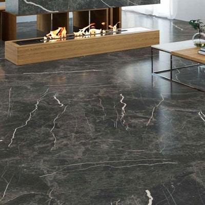 Greenville Black Marble Matt Tile - 1200x450mm N23