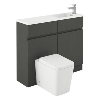 Hawk 1000mm Vanity & WC Unit in Charcoal Grey