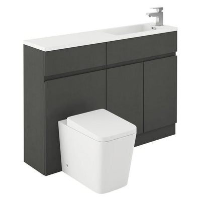 Hawk 1200mm Vanity & WC Unit in Charcoal Grey