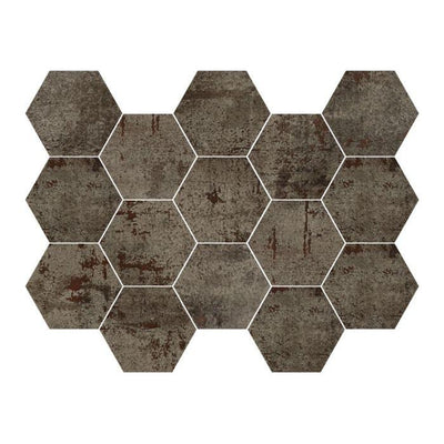 Irvine Hexagon Steel Mosaic - 225 x 325mm