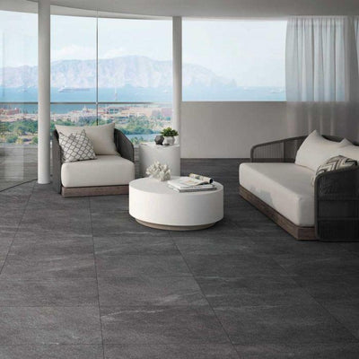 Jacksonville Dark Matt Porcelain Tile - 450x650mm