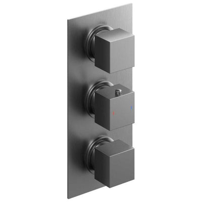 Liberty Triple Outlet Square Concealed Valve – Gunmetal