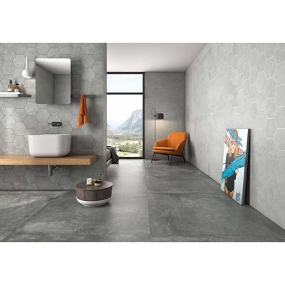 Lodi Perla Concrete Hexagon Matt Porcelain Tile – 250x290mm