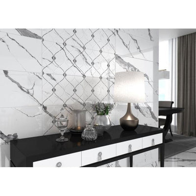 Marion Marble Ceramic Tile Gloss 250 x 750mm