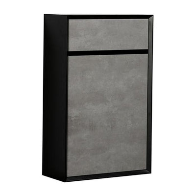 Melvin / Tawny WC Unit in Black & Concrete