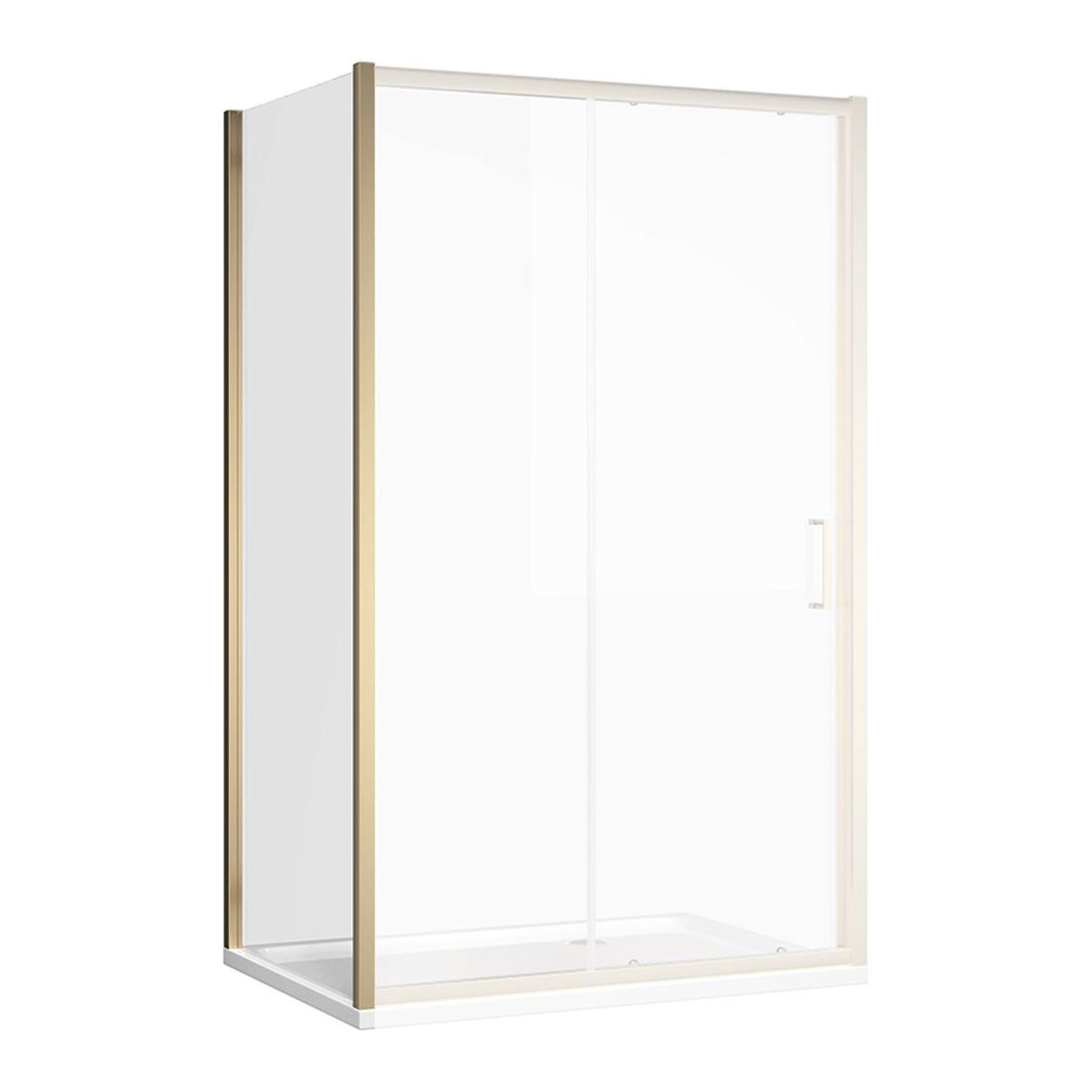 Murphy Brushed Gold Shower Side Panel - 800mm