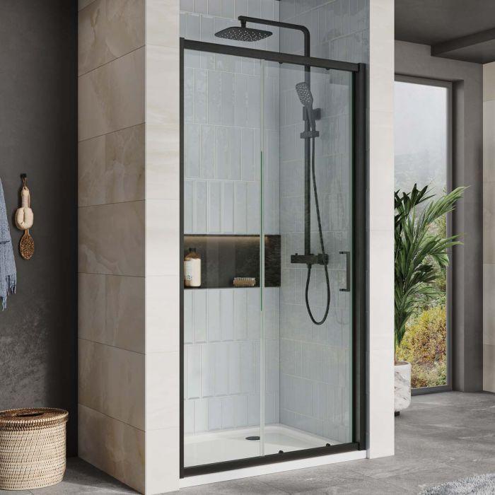 Murphy Black 1000mm Sliding Shower Door