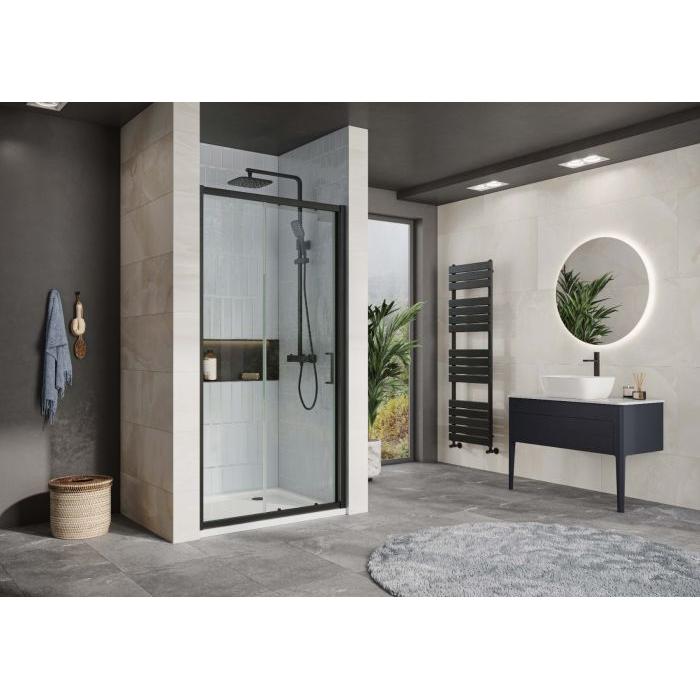 Murphy Black 1100mm Sliding Shower Door