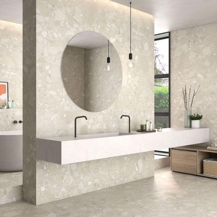 Newport Beige Matt Porcelain Tile - 600 x 1200mm