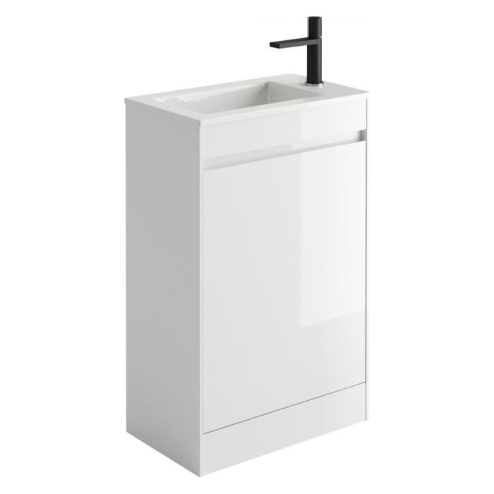 Oscar 540mm Floor Standing Cloakroom Vanity Unit with Ceramic Basin in ...