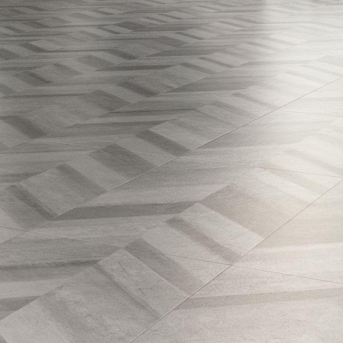 Merlo Park Perla Chevron Matt Porcelain Tile 450 x 900 mm