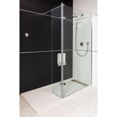 Roman Wetroom Walk in Glass Screens with Hinged Panel - 600 + 350mm