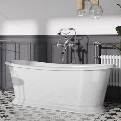 Selma White Traditional Soaking Tub – 1580x750mm