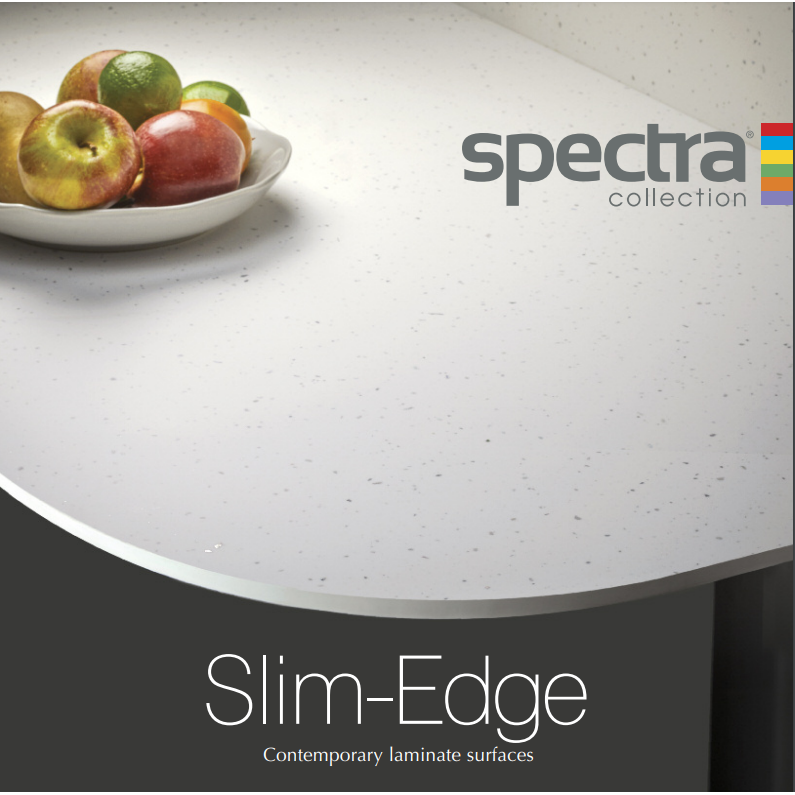 Spectra Slim-Edge 12mm Calm White Quartz Laminate Worktops-Breakfast Bar-Splashback-Upstand