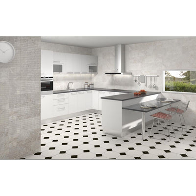 Stirling Victorian Chequered Ceramic Tile 450 x 450mm