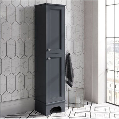 York Floor Standing Tall Storage Unit in Midnight Grey