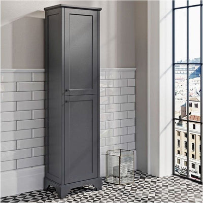 George Floor Standing Tall Storage Unit in Midnight Grey