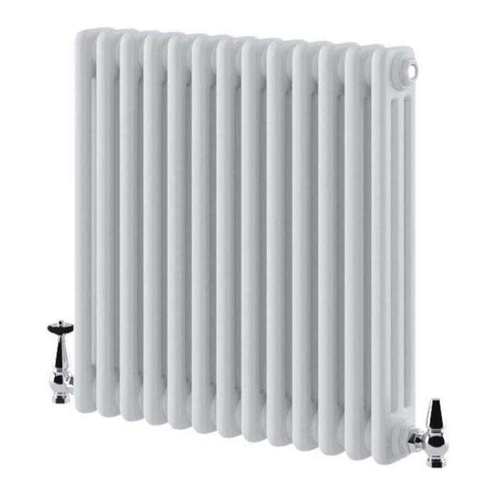 Nevada White Triple Horizontal Column Radiator - 600x605mm