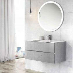 Venice Wall Mounted Vanity Unit Concrete & White Resin Basin 900mm - Interiors Home Stores