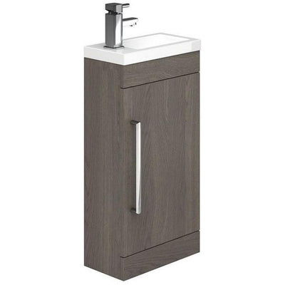 Veto Dark Elm Floorstanding Vanity Unit & Ceramic Basin - Interiors Home Stores